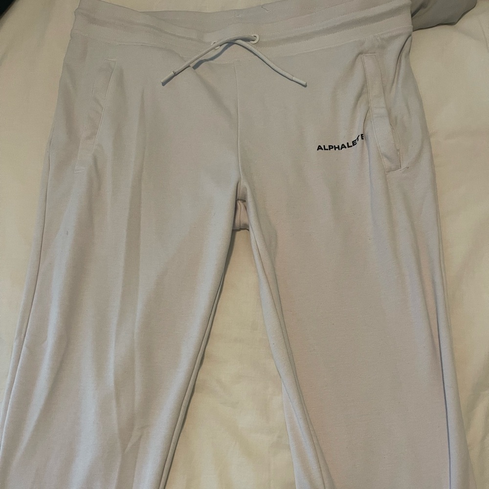 Alphalete white joggers